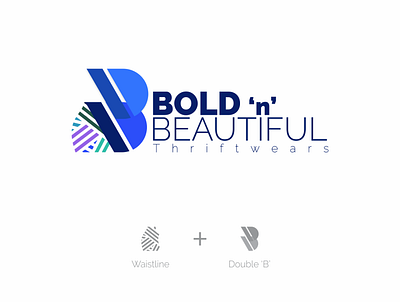 Bold 'n' Beautiful branding design illustration logo typography vector