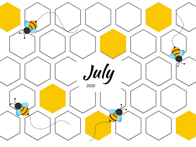 July Bee Calendar