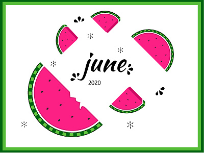 June 2020 Watermelon calendar
