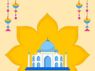 Lotus Taj Mahal Poster