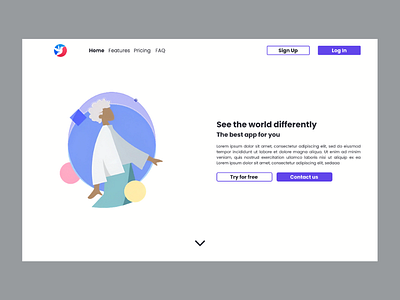 Landing page dailyui design landing page ui