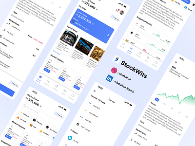 Stocks Investment Mobile UI Design