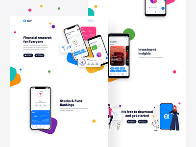 Genuine Impact, Fintech App - landing page about page android app app charts finance finance business fintech founds investing ios app landing page mobile mobile app one page product page scroll stock web web app website