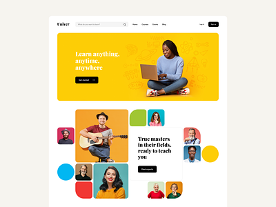 Online Learning Platform - Landing page concept
