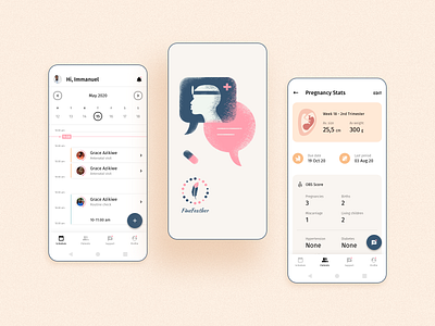 Fine Feather, Pregnancy app - calendar and stats