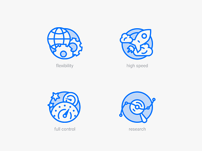 Outlined technology icons flat design graphic design icon design illustration illustrator light technology