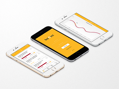 Bizquiz Android & iOS android chart education feed graphic design ios light material design mobile app sign in sketch user interface ux design