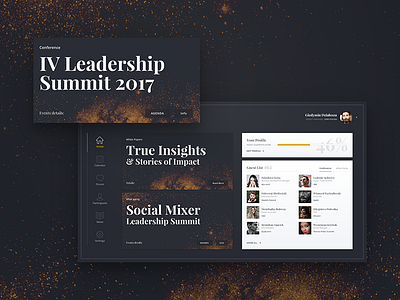 Leadership Summit - event dashboard concept concept design dark dashboard events form sketch user interface web design website