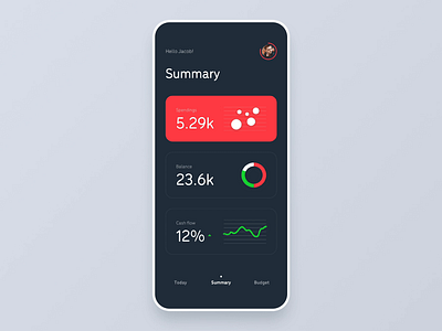 Home Budget - concept iOS app animation chart concept design dark dashboard finance flat design graphic design interaction design ios menu mobile app navigation principle sketch statistics user interface ux design