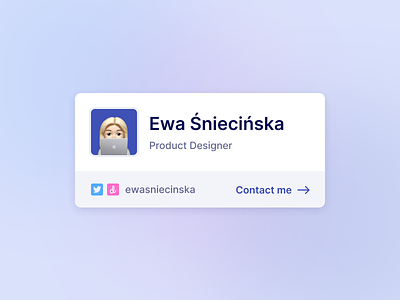 User profile card