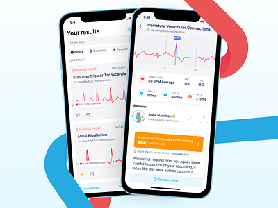 ReadMyECG - On-demand, expert reviews of your Apple Watch ECGs data ecg ekg health health app heart ios app medical simple design