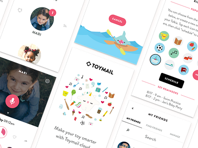 Toymail overview amazon app illustration ios kid kids product design startup ui ux voice