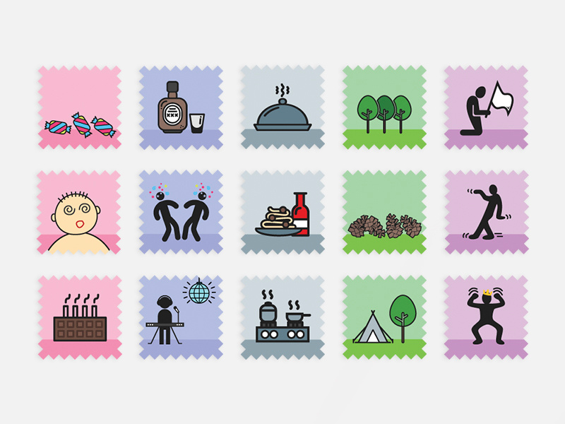 Badges Footsteps flat design simple design illustator icon pack icons set icons badges design illustration