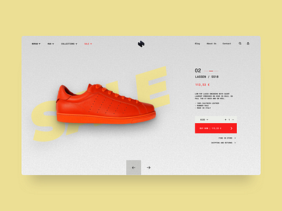 Shoes company website concept