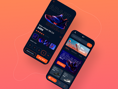 Nike Shoe Store App UI Design design nike nike shoes ui uidesign uiux user experience userinterface ux uxdesign