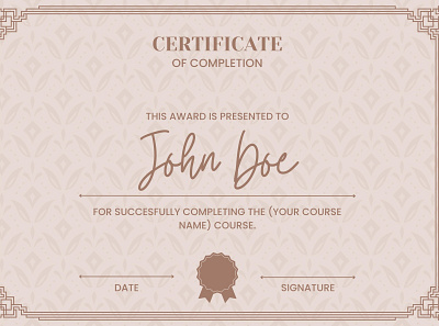 Cerificate Of Completion certificate award certificate templates graphic design