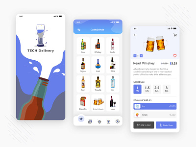 On Demand Alcohol Delivery App alcohol alcohol app alcohol branding alcohol delivery app beer app concept drink app ecommerce app mobile app ui ondemand product design productdesign uiux whiskey wine bottle mockup