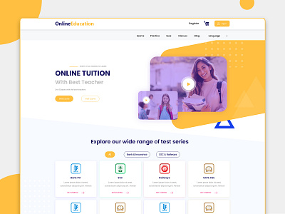 Online Learning Platform - Landing page UI