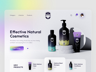 HERO | ecommerce page branding conditioner cosmetics cta design ecommerce ecommerce app ecommerce design ecommerce page hero hero image hero section main page shampoo ui