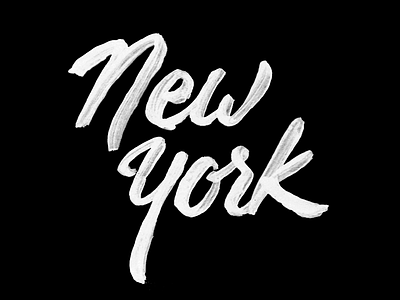 New York! brush city ink lettering new york nyc paint pritchard russell typography