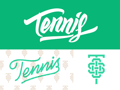 Tennis Stuff custom design graphic green lettering pritchard russell sports tennis typography