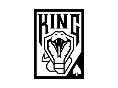 King (Cobra) of Spades black card design king pritchard russell snake spades typography white