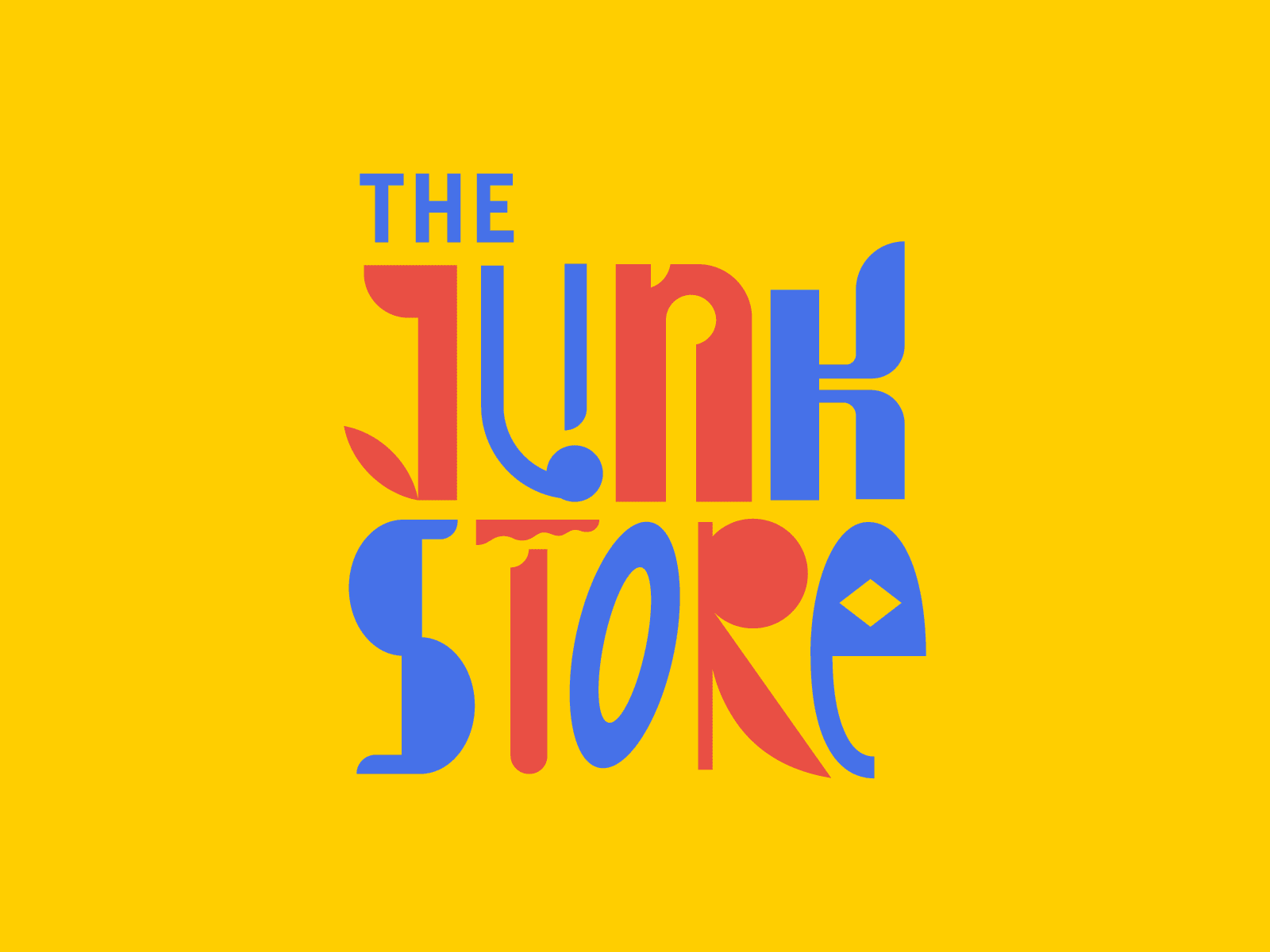 Junk Store Branding black branding lettering logo russell pritchard typography ui ux web design
