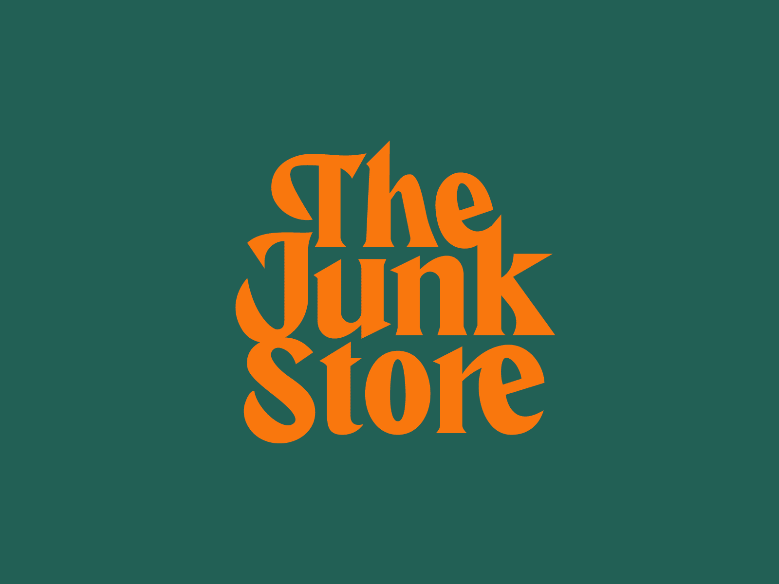 Junk Store Branding branding design lettering logo russell pritchard typography ui ux web design