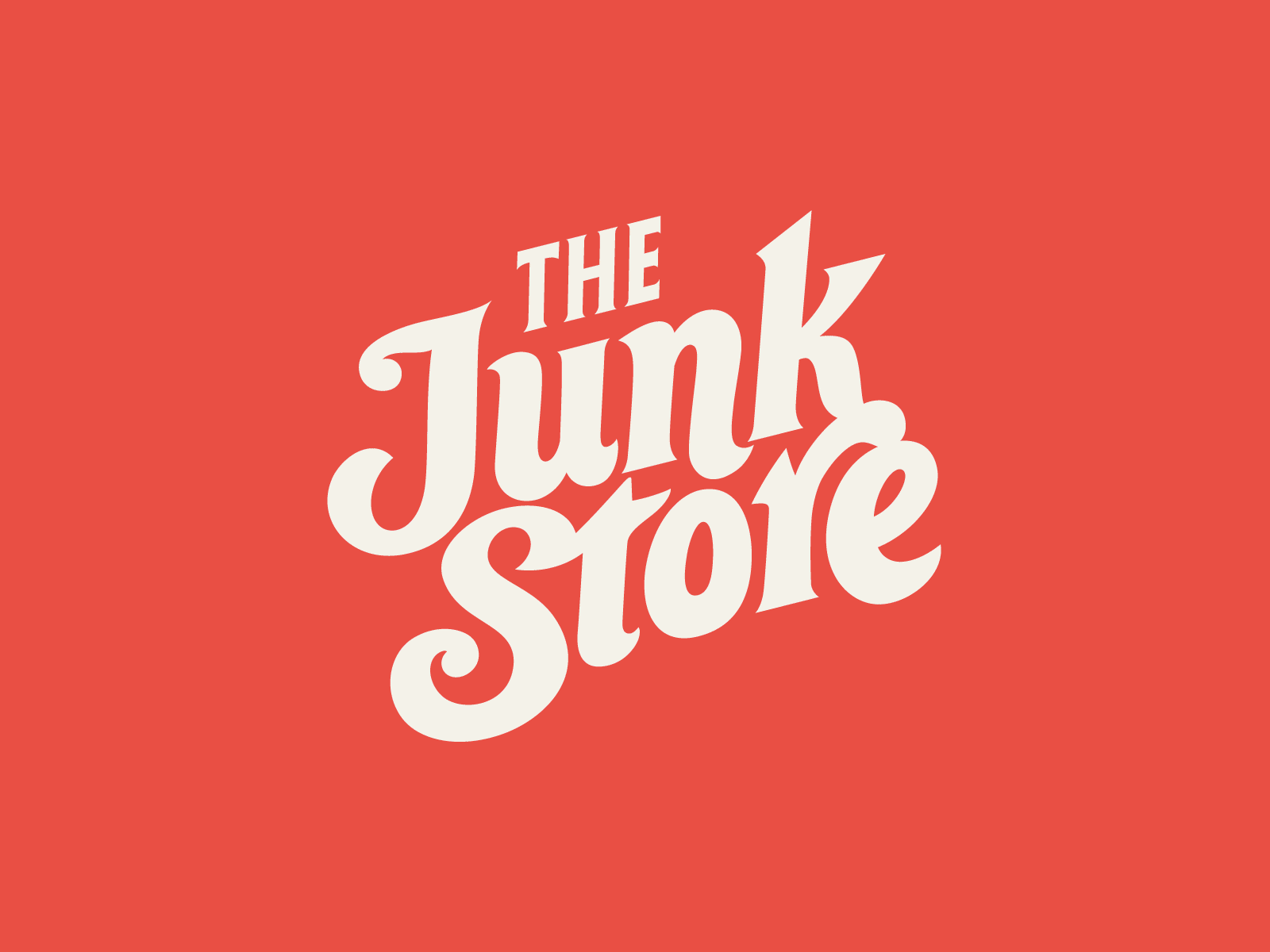 Junk Store Branding branding design lettering logo russell pritchard typography ui ux web design