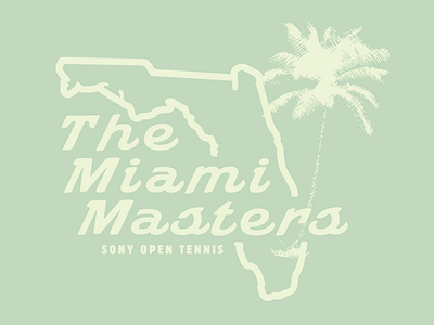 The Miami Masters 14 florida green shirt sony sot sports tennis typography