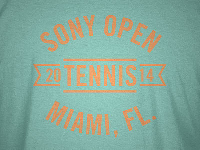 Sony Open Tennis 2014 florida miami sports sunshine tennis typography