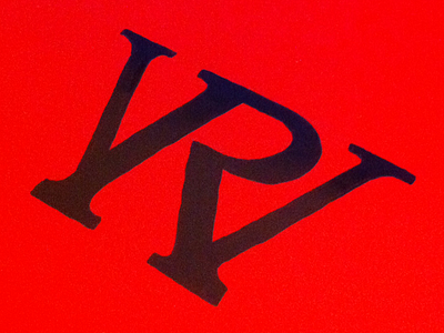 RW Monogram black elegant monogram prestigious pritchard red russell sharpie type