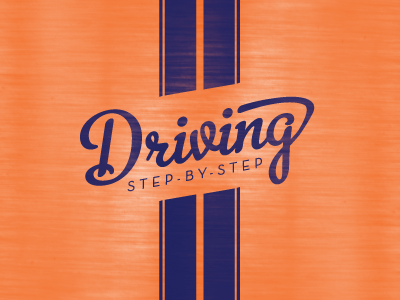 Driving is Hard awesome cars chawsome cool driving fun logo logogram mark neat racing russell russell pritchard steps typography word