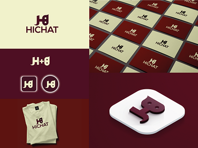 HICHAT Branding branding design flat icon illustration logo minimal vector