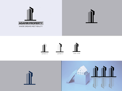Agamir Property Real Estate logo Design