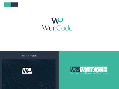WC letter iconic logo Branding|Code|web|Brandmark|lettermark