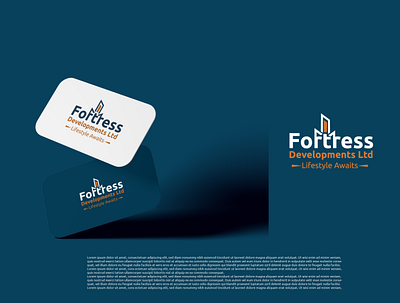 Fortress Modern Real Estate Brand mark logo Branding 3d a b c d e f g h i j k l m o n o branding brandmark creativelogo design flat graphic design icon lettermark logo minimal modernlogo p q r s t u v w x y z real estate typhography