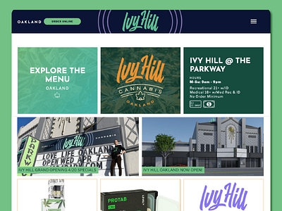 Ivy Hill Cannabis website branding cannabis branding dispensary webdesign webflow website