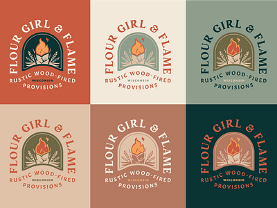 Flour Girl & Flame Branding branding logo