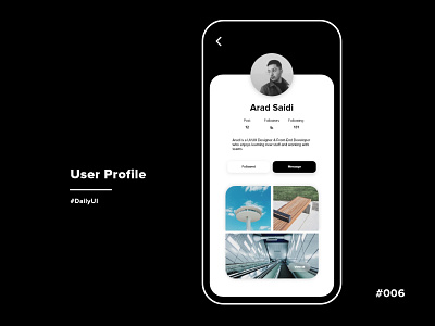 User Profile 006 app branding clean dailyui design minimal ui uidesign user profile ux