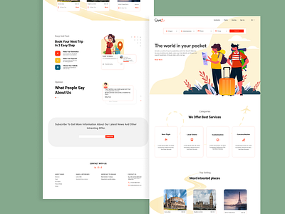 Travel Landing Page @designer @landingpage productdesign ui uiux userexperience userinterface ux