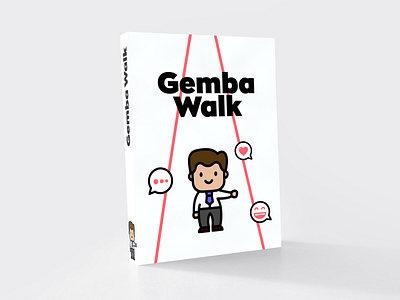Gemba Walk book cover book busines book cover design illustration minimal typography vector