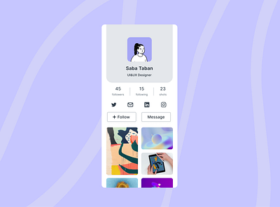 User Profile - Daily UI #006 dailyui design illustration ui webdesign