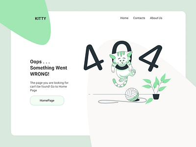 Daily UI #008 - 404 page 404 404page dailyui design error kitty ui uidesign webdesign
