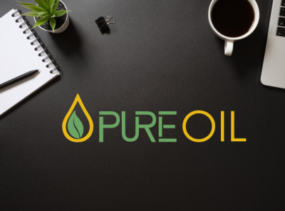 Organic Oil Logo Design branding design flat graphicdesign illustration logo logo design logodesign minimal minimalist logo modern logo vector