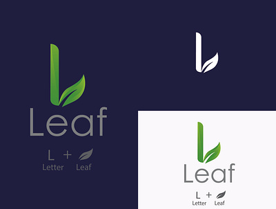 L letter leaf logo branding flat logo graphic design graphicdesign illustration leaf logo logo logo design logodesign minimal minimalist logo modern logo vector