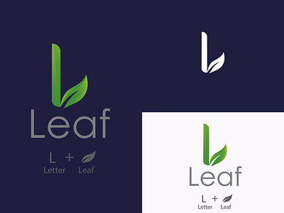 L letter leaf logo