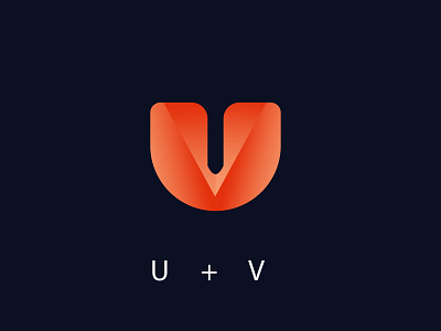 modern U + V logo brand identity branding branding design flat graphic design illustration logo logo designer minimal minimalist logo modern logo modernlogo vector