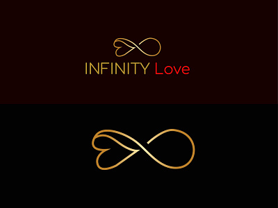 infinity love logo brand identity branding flat graphic design illustration logo logodesign logos minimalist logo modern logo typography vector