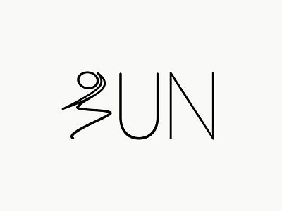 RUN Wordmark Logo branding design illustration lineart logo logo logodesign logos logotype logovecto minimalist logo modern logo vector wordmark logo